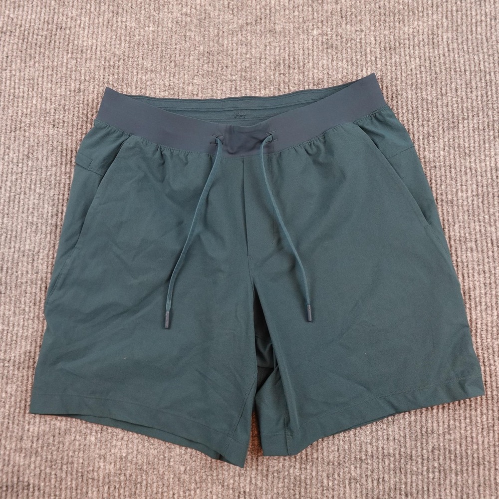 Lululemon Zeroed In Linerless Shorts Mens Medium Green 7 Inseam Running LM7BJ0S
